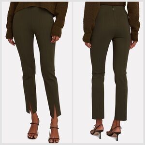 TIBI Dark Green Bond Stretch Knit Leggings Sz 4